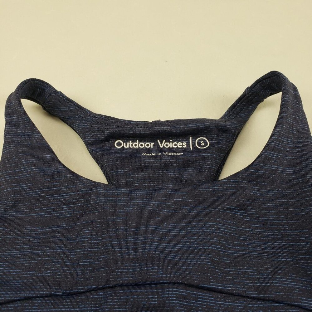 Outdoor Voices TechSweat Move Free Crop Top Blue Womens Small Sports Bra - Picture 4 of 12